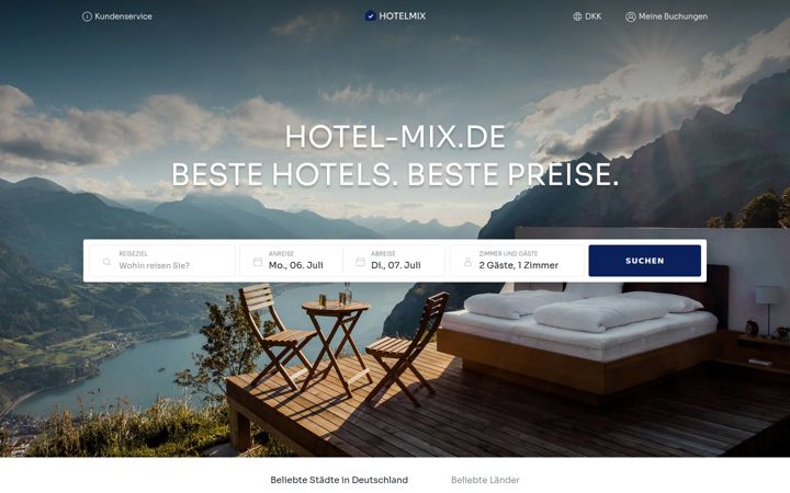 Screenshot of hotel-mix.de
