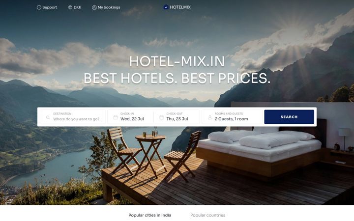 Screenshot of hotel-mix.in