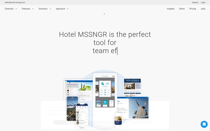 Kuvakaappaus sivustosta hotel-mssngr.com