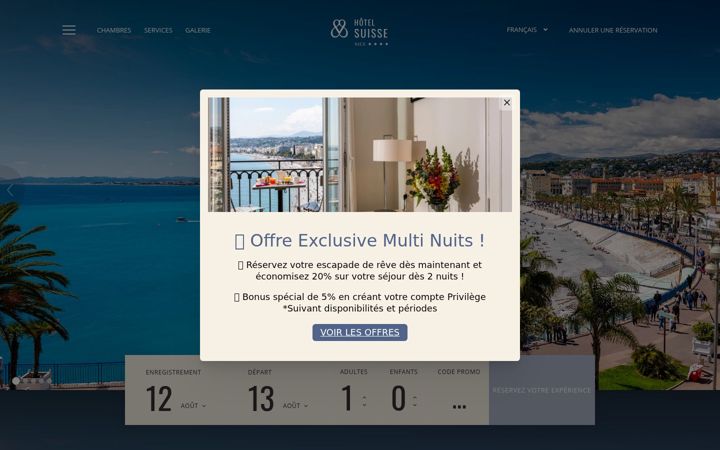 Screenshot of hotel-nice-suisse.com