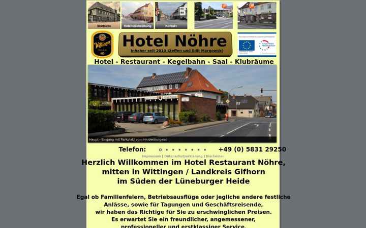 Screenshot of hotel-noehre.de