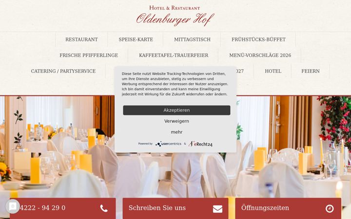Screenshot of hotel-oldenburger-hof.de