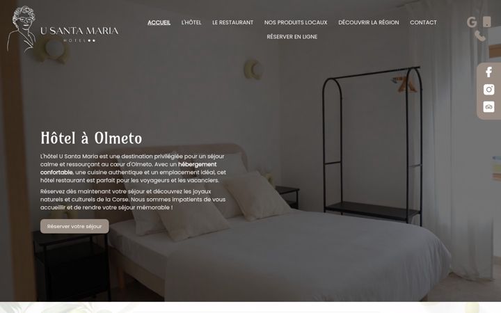 Screenshot of hotel-olmeto.fr