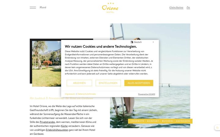 Screenshot of hotel-orione.com