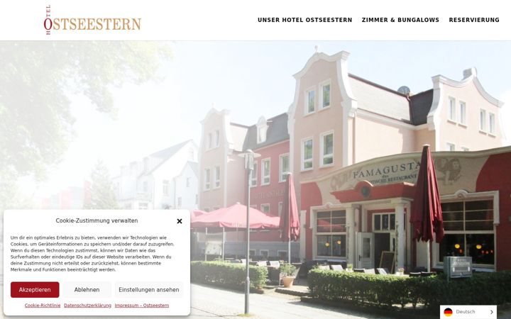 Screenshot of hotel-ostseestern.de