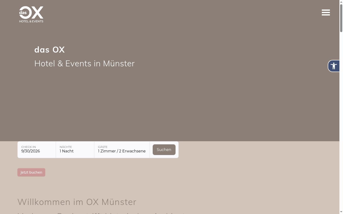 Screenshot des Einwilligungsbanners vor jeglicher Interaktion