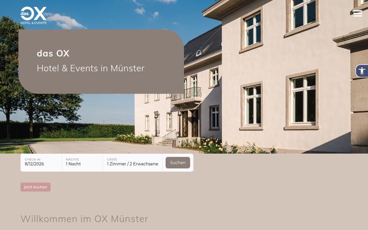 Screenshot of hotel-ox.de