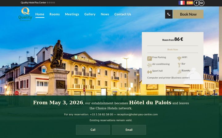 Screenshot of hotel-pau-centre.com