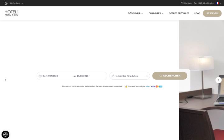 Screenshot of hotel-pau.fr