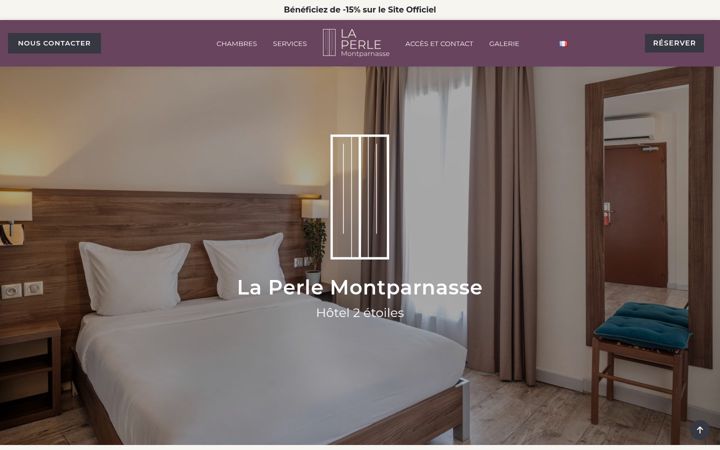 Screenshot of hotel-perle-montparnasse.fr