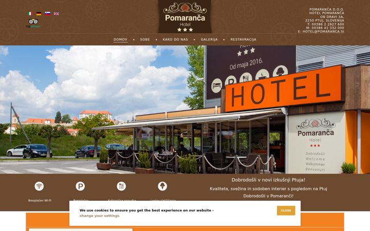 Screenshot von hotel-pomaranca.si