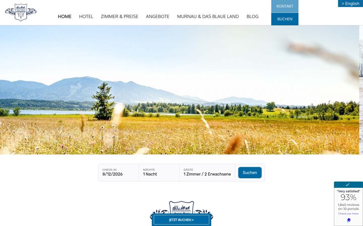 Screenshot of hotel-post-murnau.de