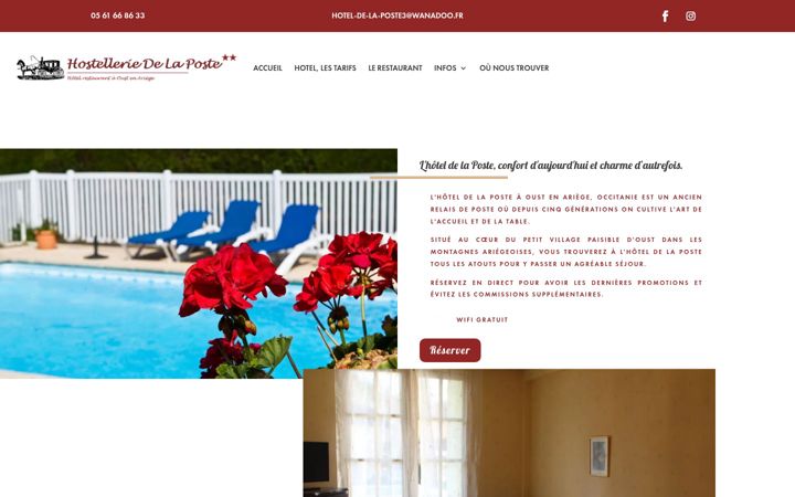 Posnetek zaslona hotel-poste-ariege.com
