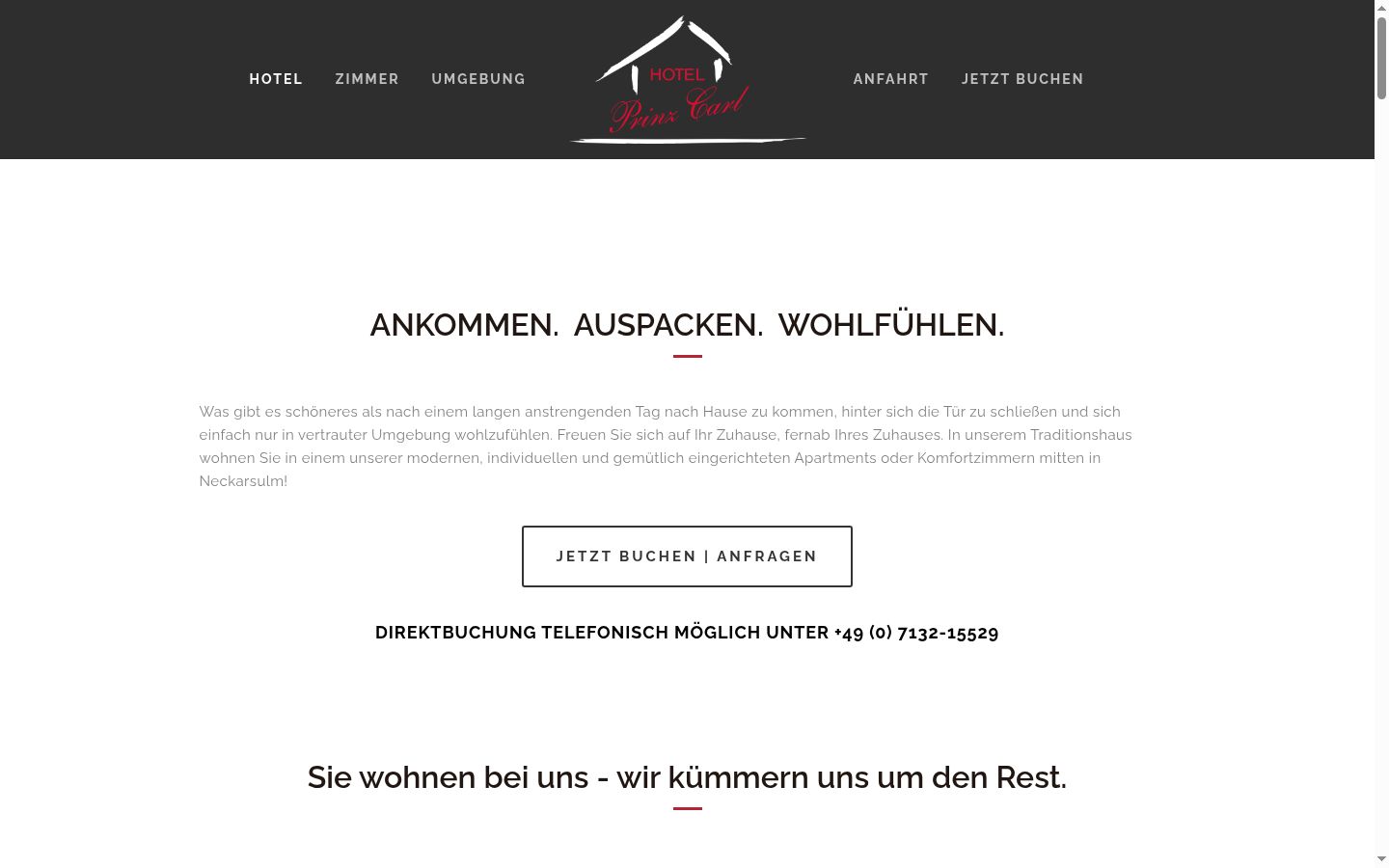 Screenshot des Einwilligungsbanners vor jeglicher Interaktion