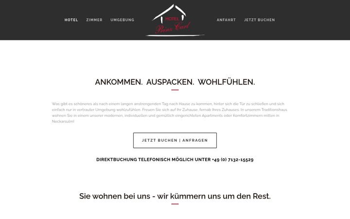 Screenshot of hotel-prinz-carl-neckarsulm.de