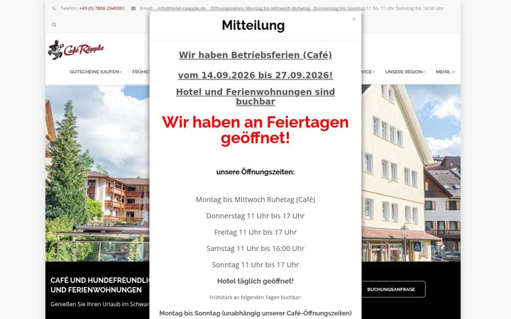 Screenshot of hotel-raepple.de