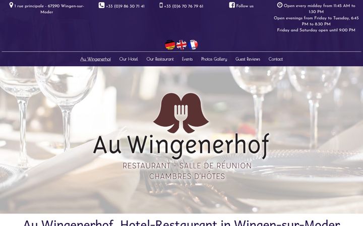 Screenshot of hotel-restaurant-auwingenerhof.eu