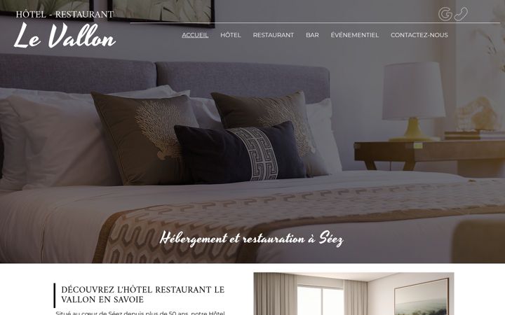 Screenshot of hotel-restaurant-le-vallon.fr