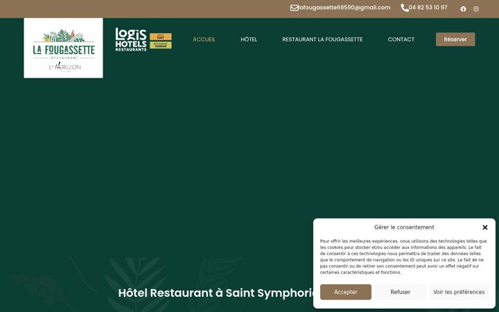 Screenshot of hotel-restaurant-lhorizon.fr