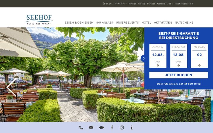 Screenshot of hotel-restaurant-seehof.ch