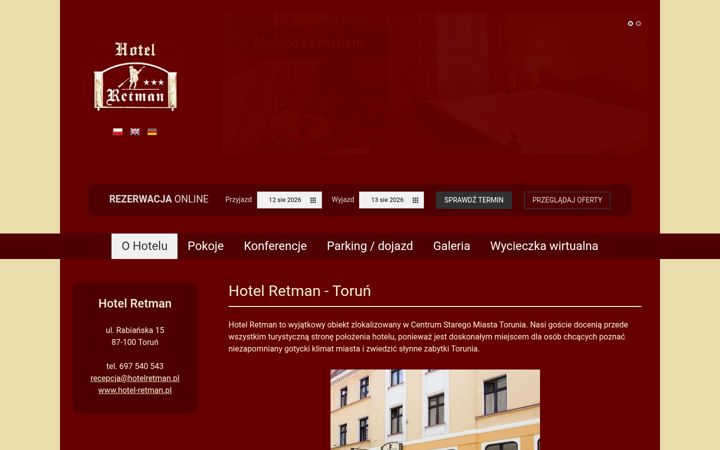 Screenshot of hotel-retman.pl