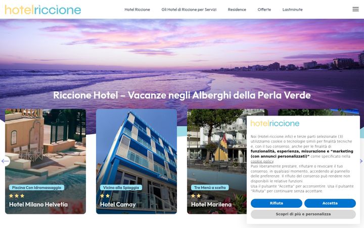 Captura de pantalla de hotel-riccione.info