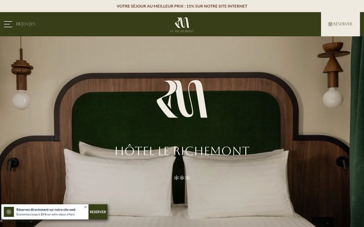 Screenshot of hotel-richemont.com