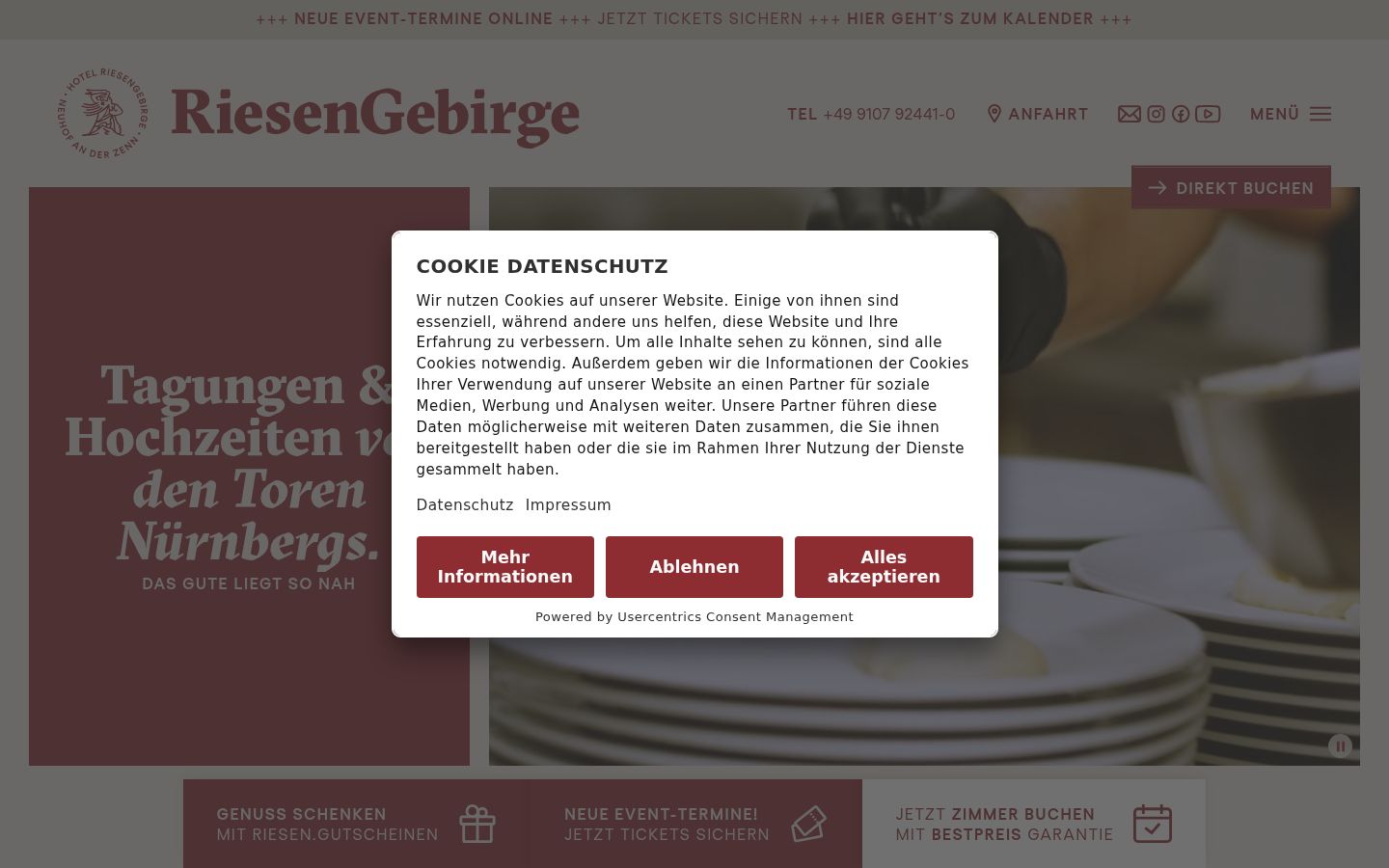Screenshot tal-banner tal-kunsens muri qabel kwalunkwe interazzjoni