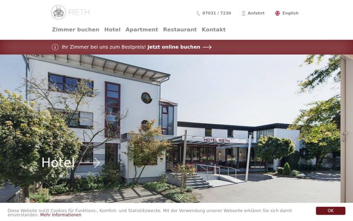 Screenshot of hotel-rieth.de