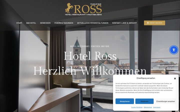 Screenshot of hotel-ross.de