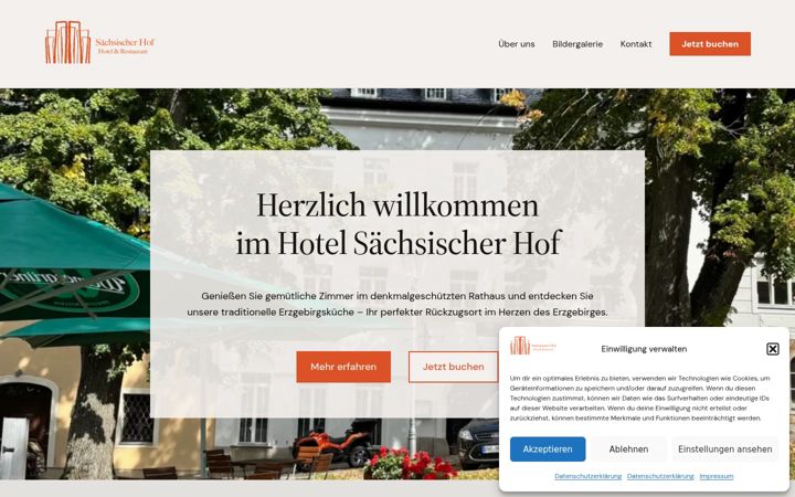 Screenshot of hotel-saechsischerhof.com
