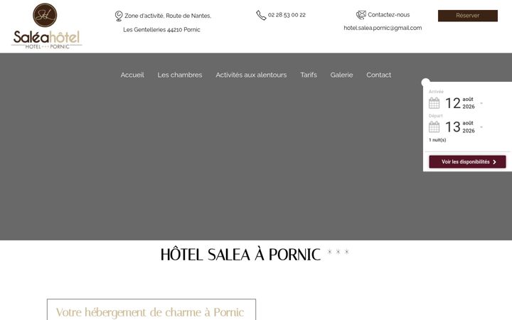 Screenshot of hotel-salea-pornic.com