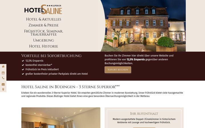 Screenshot of hotel-saline.de