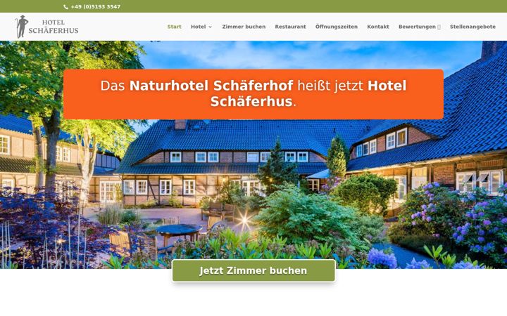 Screenshot of hotel-schaeferhof.com