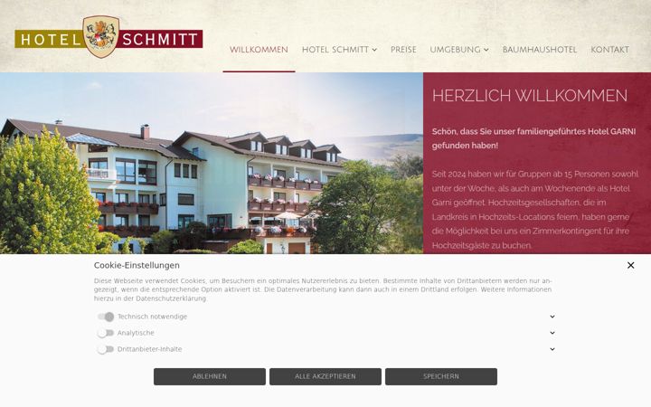 Screenshot of hotel-schmitt.de