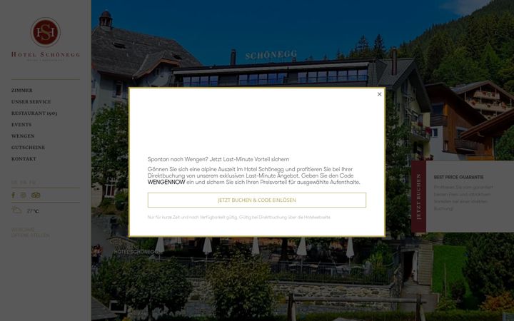 Screenshot of hotel-schoenegg.ch