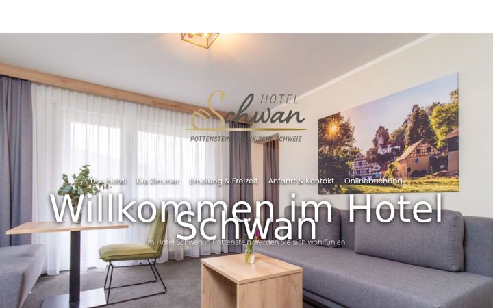 Screenshot of hotel-schwan-pottenstein.de