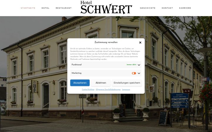 Screenshot of hotel-schwert.com