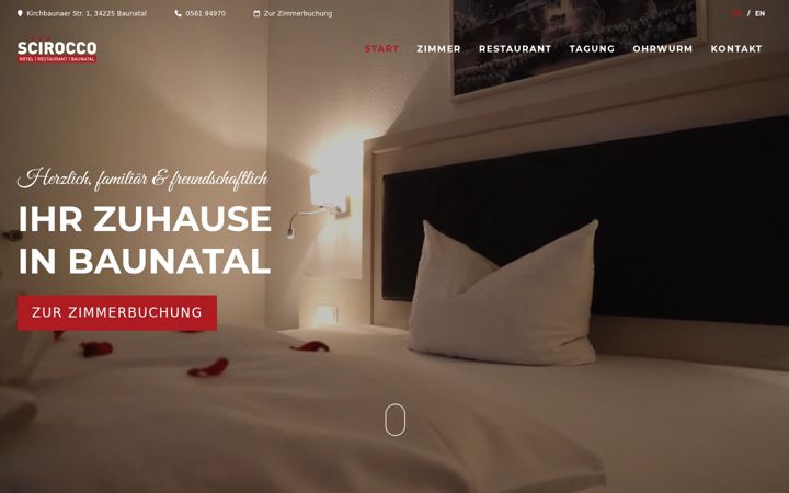 Screenshot of hotel-scirocco.de