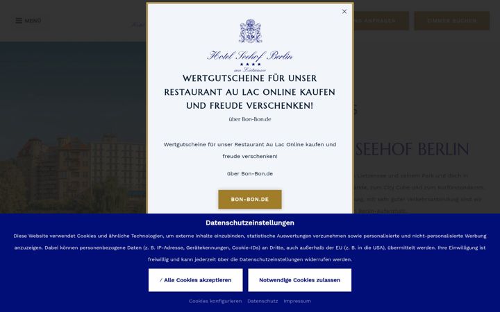 Screenshot of hotel-seehof-berlin.de