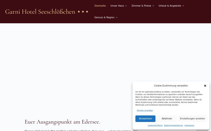 Screenshot of hotel-seeschloesschen.info