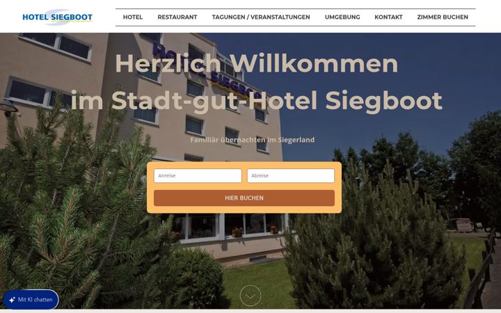 Screenshot of hotel-siegboot.de