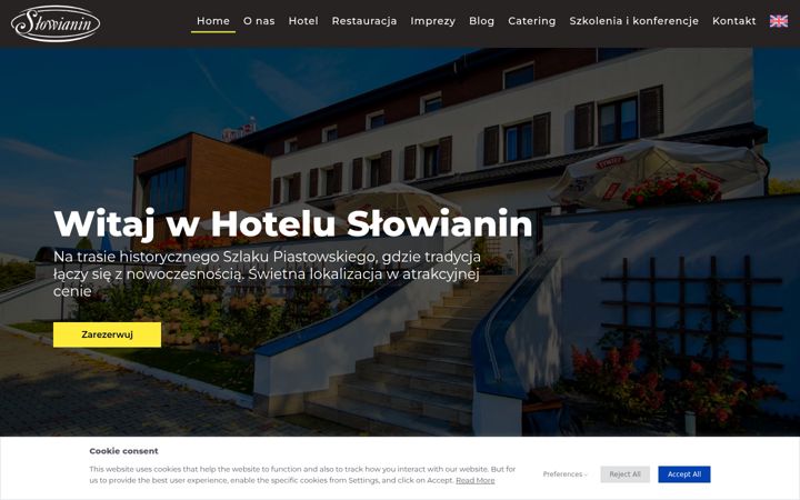 Screenshot of hotel-slowianin.pl