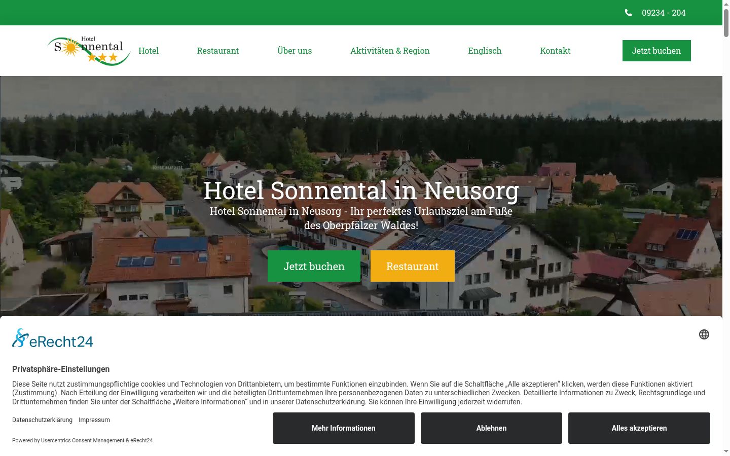 Screenshot van de toestemmingsbanner zoals getoond vóór enige interactie