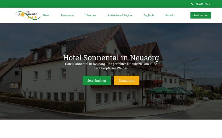 Screenshot of hotel-sonnental.eu