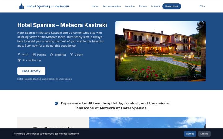 Screenshot of hotel-spanias.com