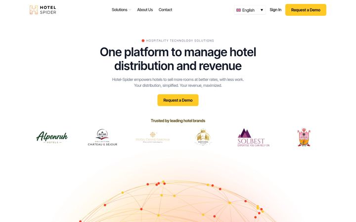 Screenshot of hotel-spider.com