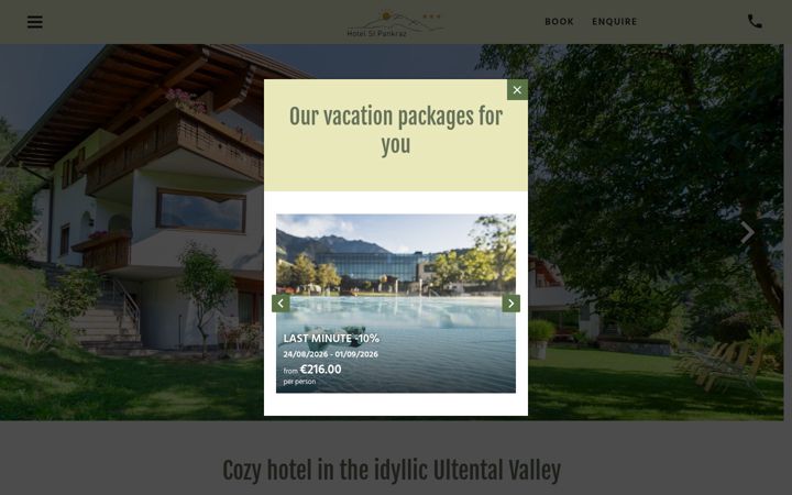 Screenshot of hotel-st-pankraz.com