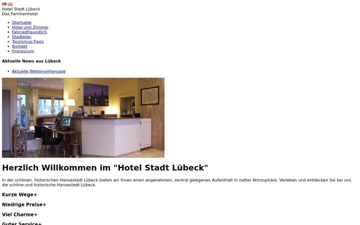 Screenshot of hotel-stadt-luebeck.de