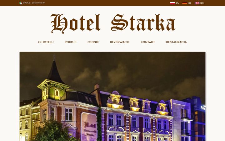 Screenshot of hotel-starka.pl